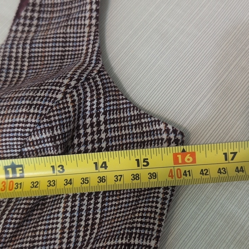 Plaid Burgundy Zip Up Dress NWOT - Picture 8 of 10